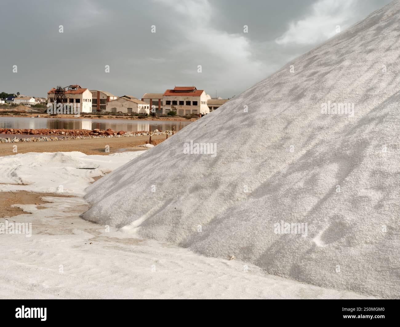Las Salinas de Torrevieja - cette zone humide internationalement reconnue a une longue histoire d'extraction de sel. Parc naturel des Lagunas de la Mata-Torrevieja h Banque D'Images