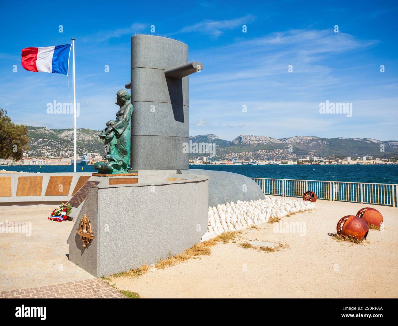 TOULON, France - 24 septembre 2018 : sous-marin monument mémorial à la tournée royale park dans la ville de Toulon en France Banque D'Images