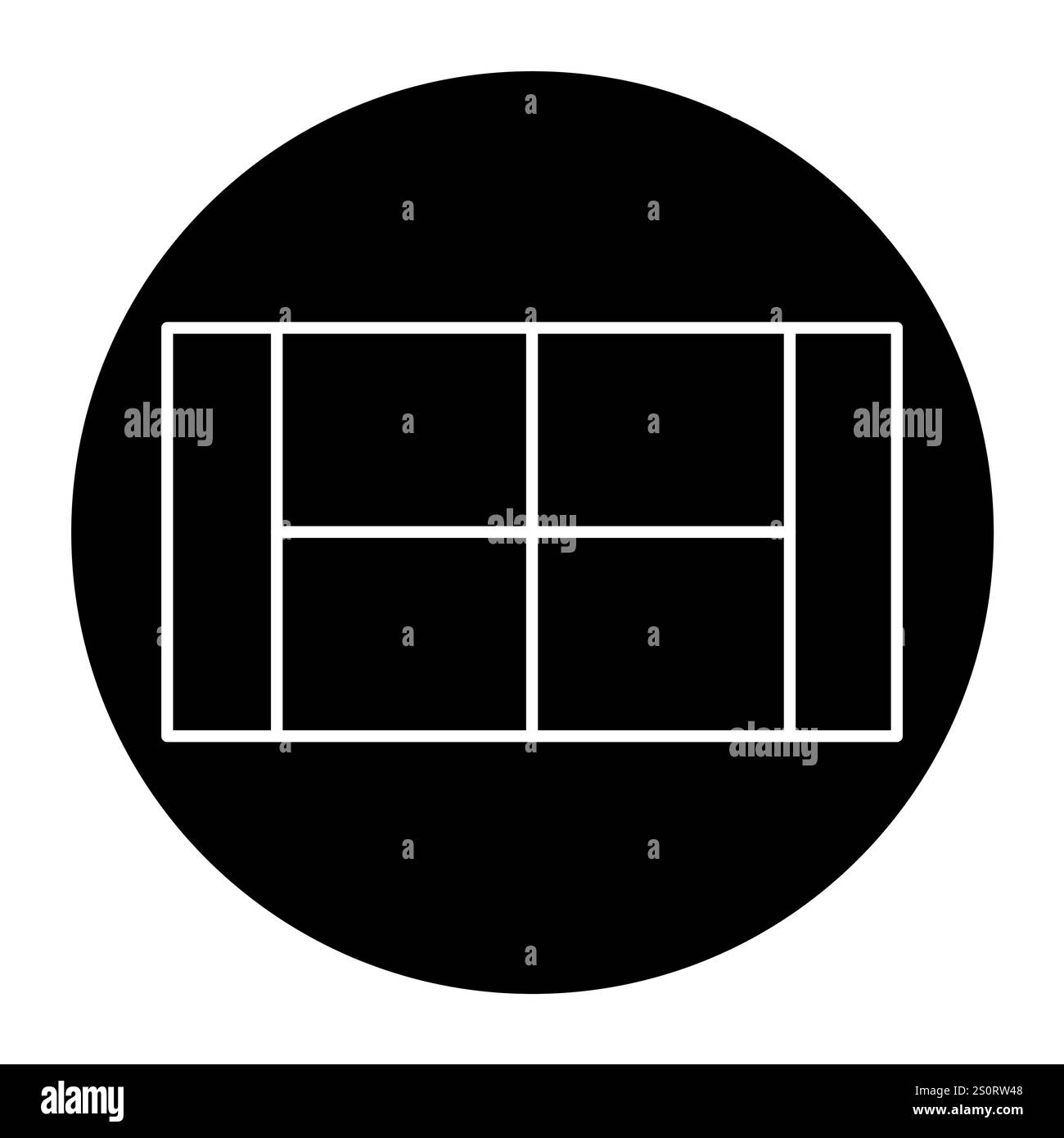 Icône de couleur de la ligne de court de paddle-tennis. Signez pour la page Web, l'application mobile, le bouton, le logo. Bouton isolé de vecteur. Contour modifiable. Illustration de Vecteur