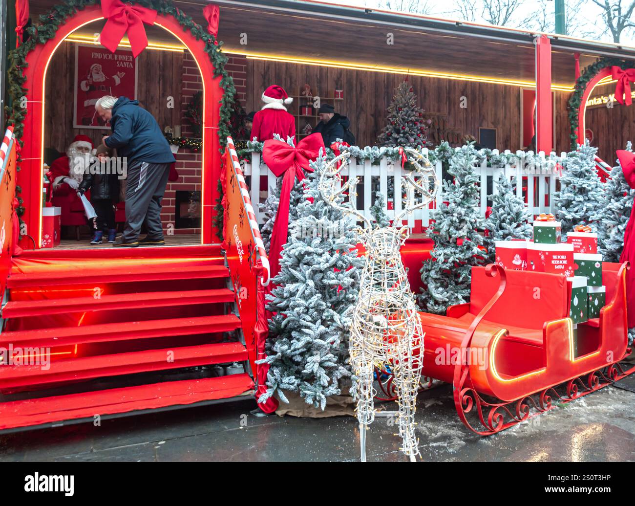 Village de Noël Coca-Cola Banque D'Images