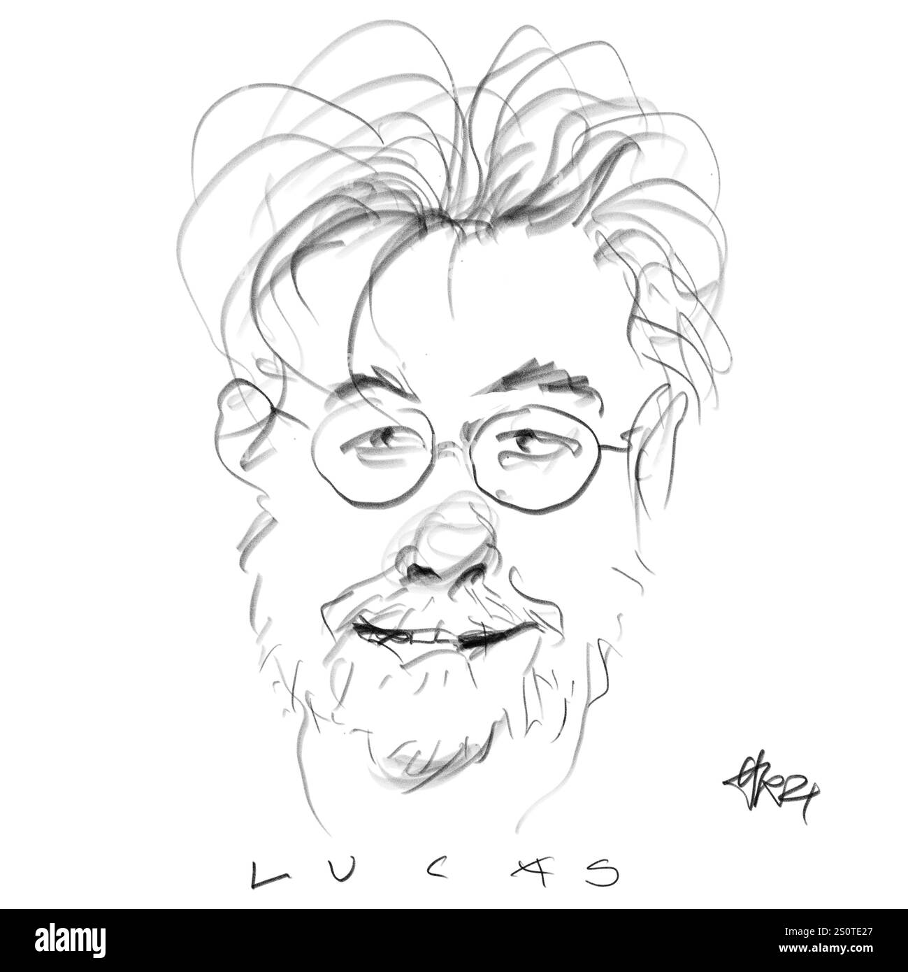 Portrait du cinéaste George Lucas Banque D'Images