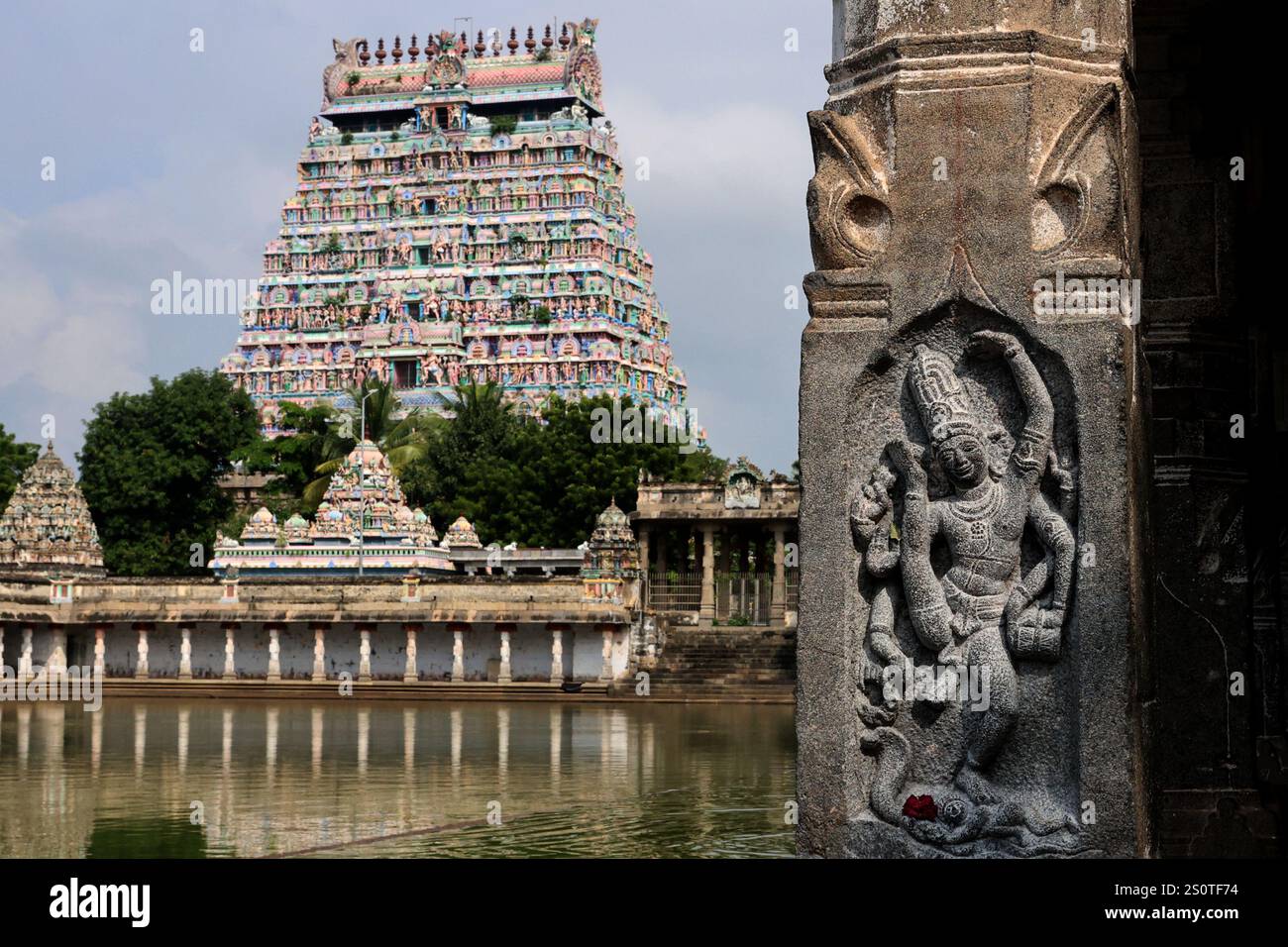 Temple Nataraja à Chidambaram, Tamil Nadu, Inde Banque D'Images