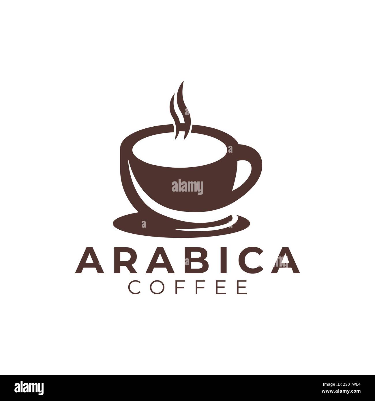 Café, modèle de conception de logo de café Illustration de Vecteur
