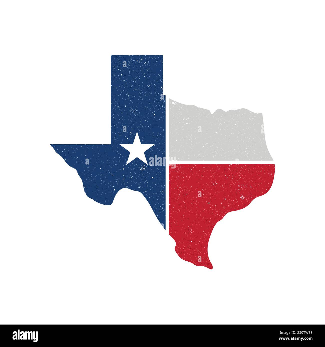 Icône de l'État du Texas à texture en détresse - vecteur Illustration de Vecteur