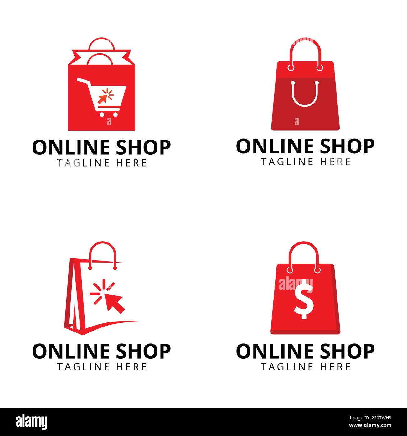 Modèle de conception de logo de boutique en ligne. logo shopping Illustration de Vecteur