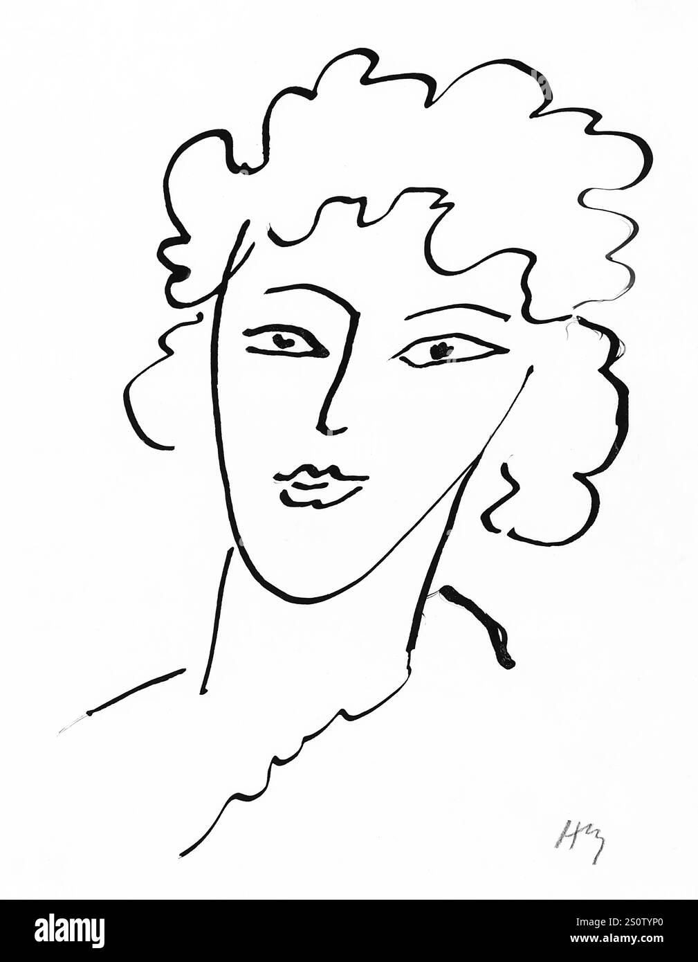 Art de Henri Matisse (1869-1954) - Tête de femme Banque D'Images