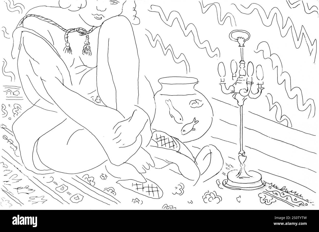 Henri Matisse (1869-1954) Figure au visage coupé assise dans un intérieur, 1929 Banque D'Images