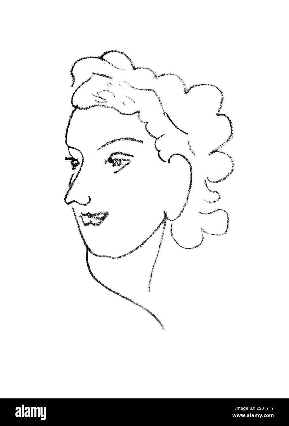 Henri Matisse (1869-1954) Tête de femme, extrait de repli d'André Rouveyre, 1947 Banque D'Images