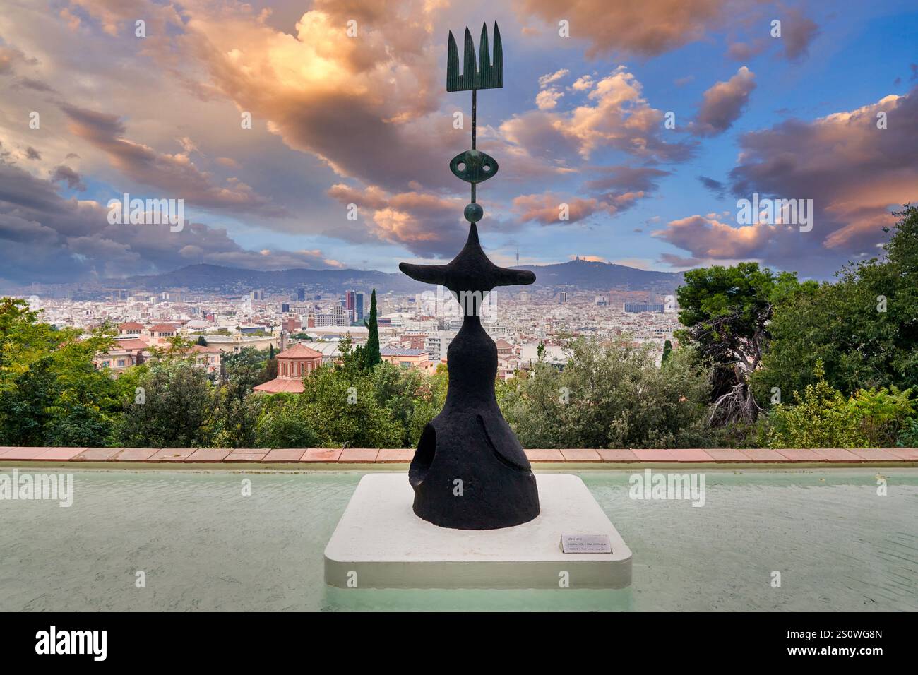 Modèle pour la lune, le soleil et une étoile, 1968, Joan Miró, Barcelone, Catalogne, Espagne Banque D'Images