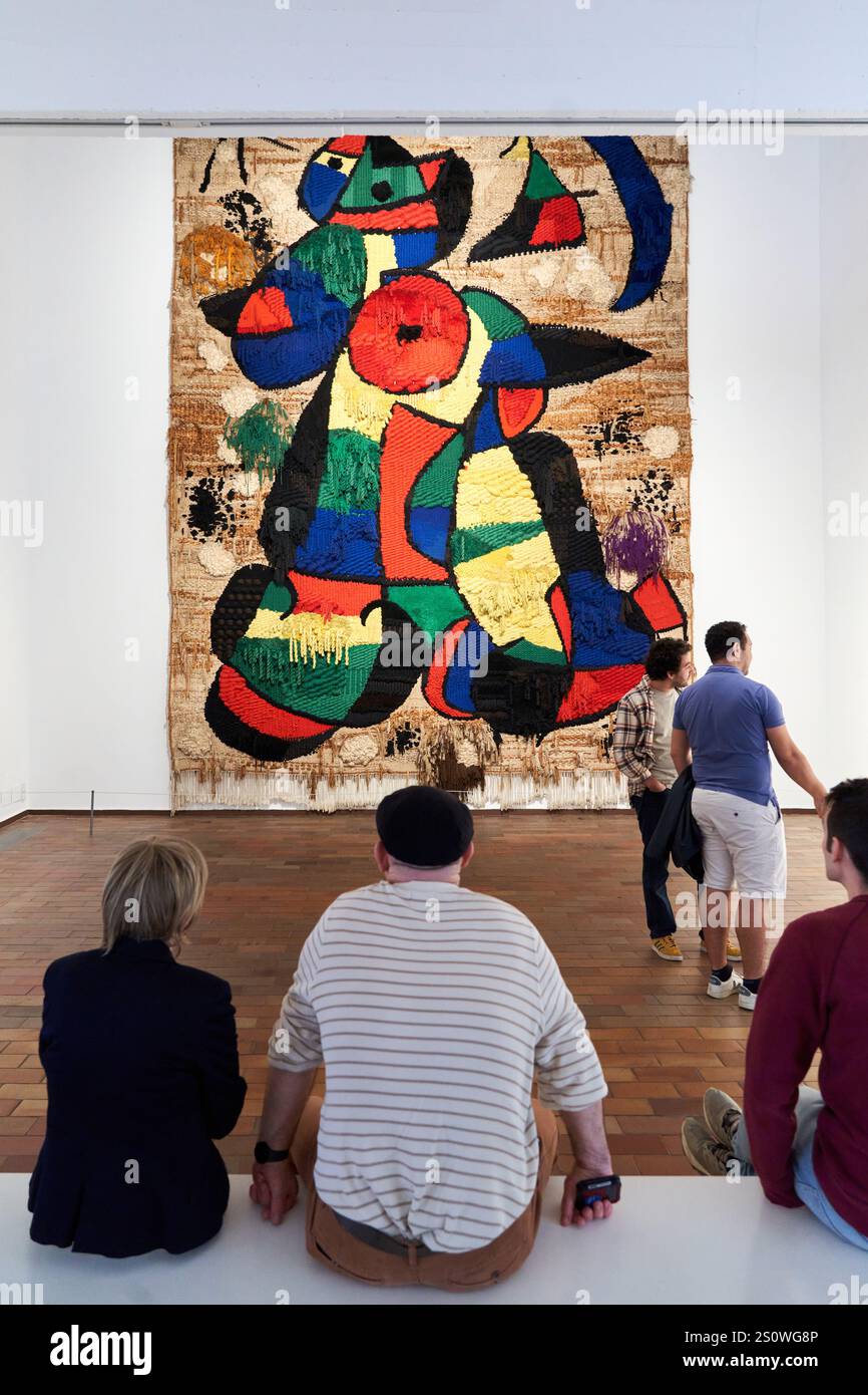 Tapisserie du Fundació, 1979, Joan Miró, Josep Royo, Barcelone, Catalogne, Espagne Banque D'Images