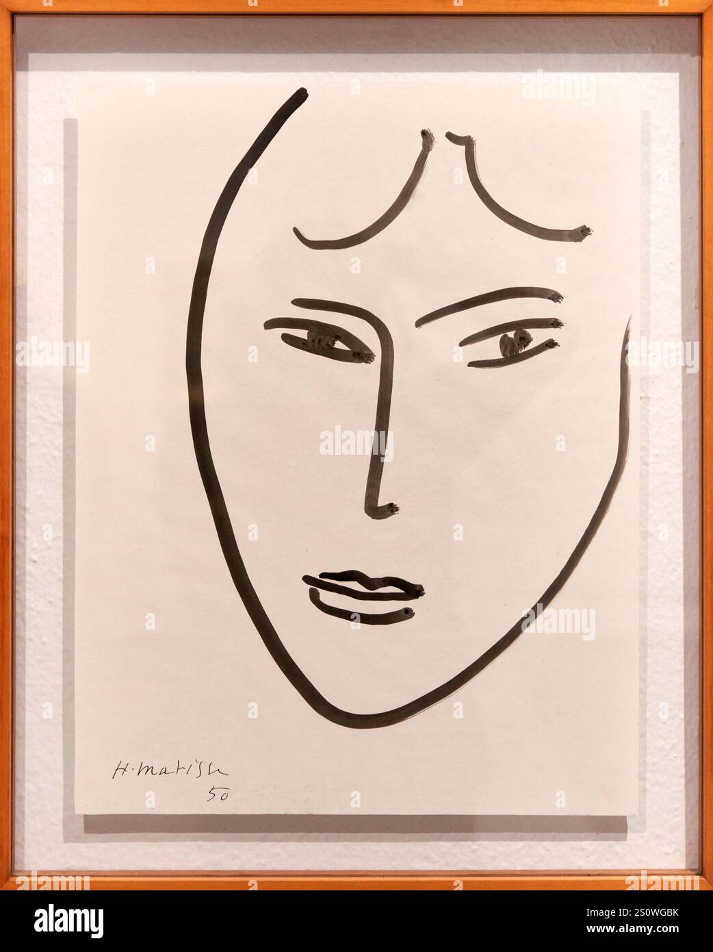 Dessin avec une dédicace à Pilar i Joan Miró, 1950, Henri Matisse (1869-1954) Banque D'Images