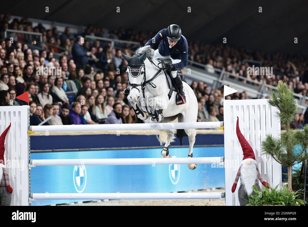 Hans-Dieter Dreher d'Allemagne avec Jiniki lors du Jumping Mechelen CSI5*-W au Jumping Mechelen le 29 décembre 2024, Malines, Belgique (photo de Maxime David - MXIMD Pictures) Banque D'Images