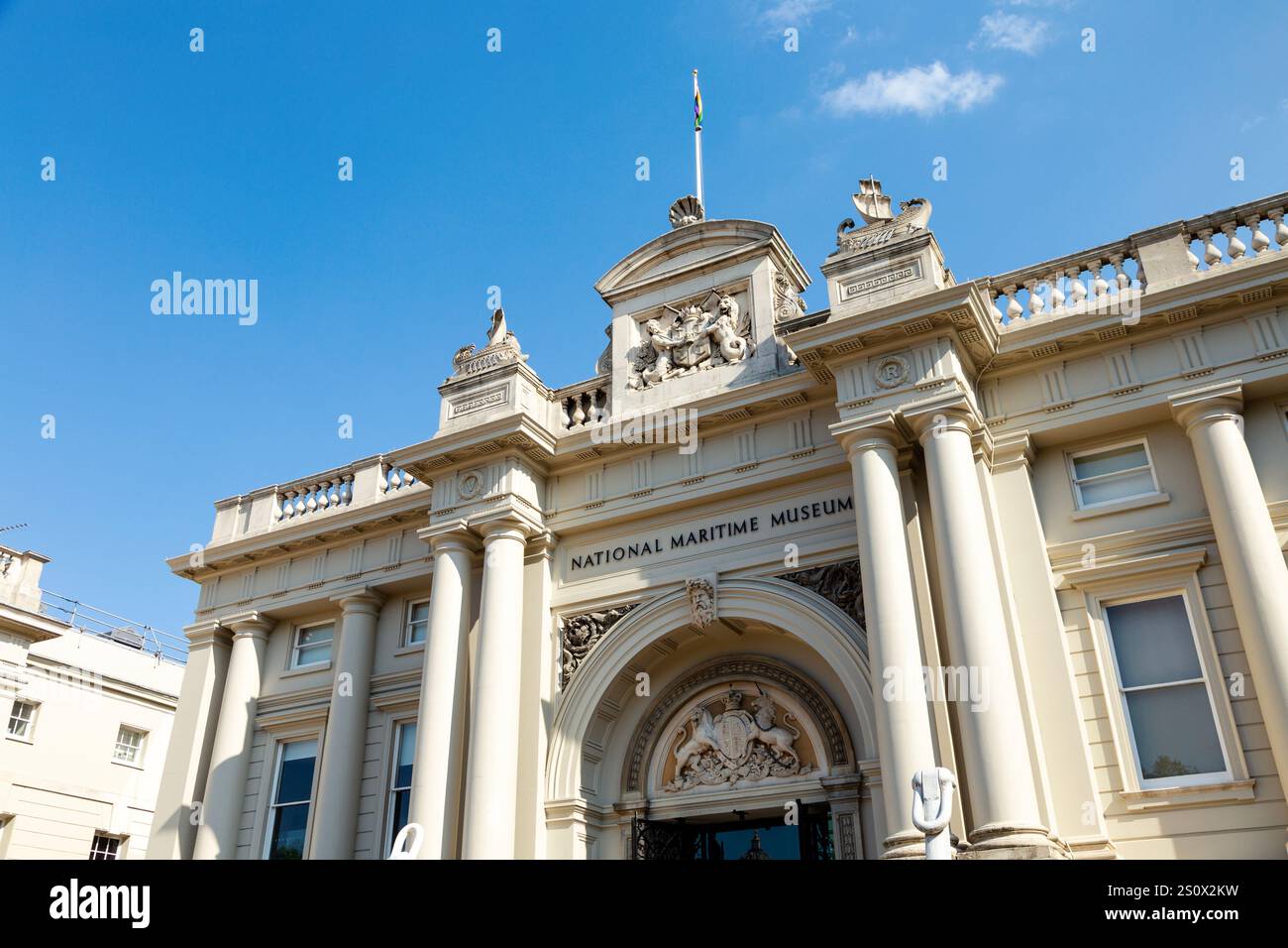 Extérieur du bâtiment du Musée maritime national du XIXe siècle par Daniel Asher Alexander, Greenwich, Londres, Angleterre Banque D'Images