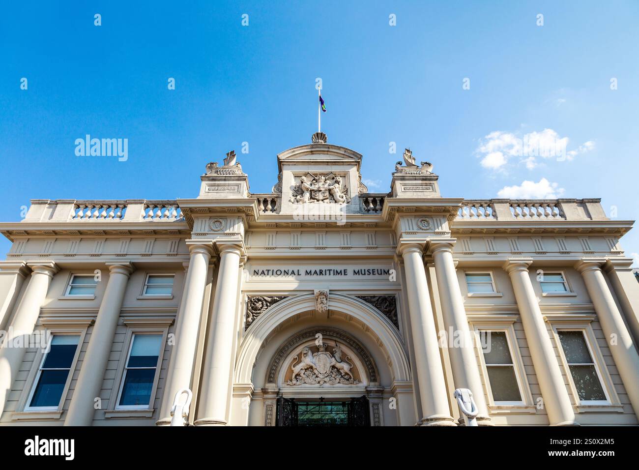 Extérieur du bâtiment du Musée maritime national du XIXe siècle par Daniel Asher Alexander, Greenwich, Londres, Angleterre Banque D'Images