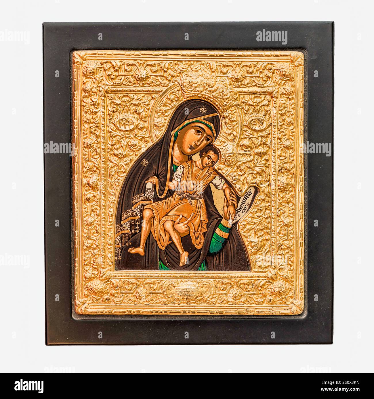 Icône religieuse en or Banque D'Images