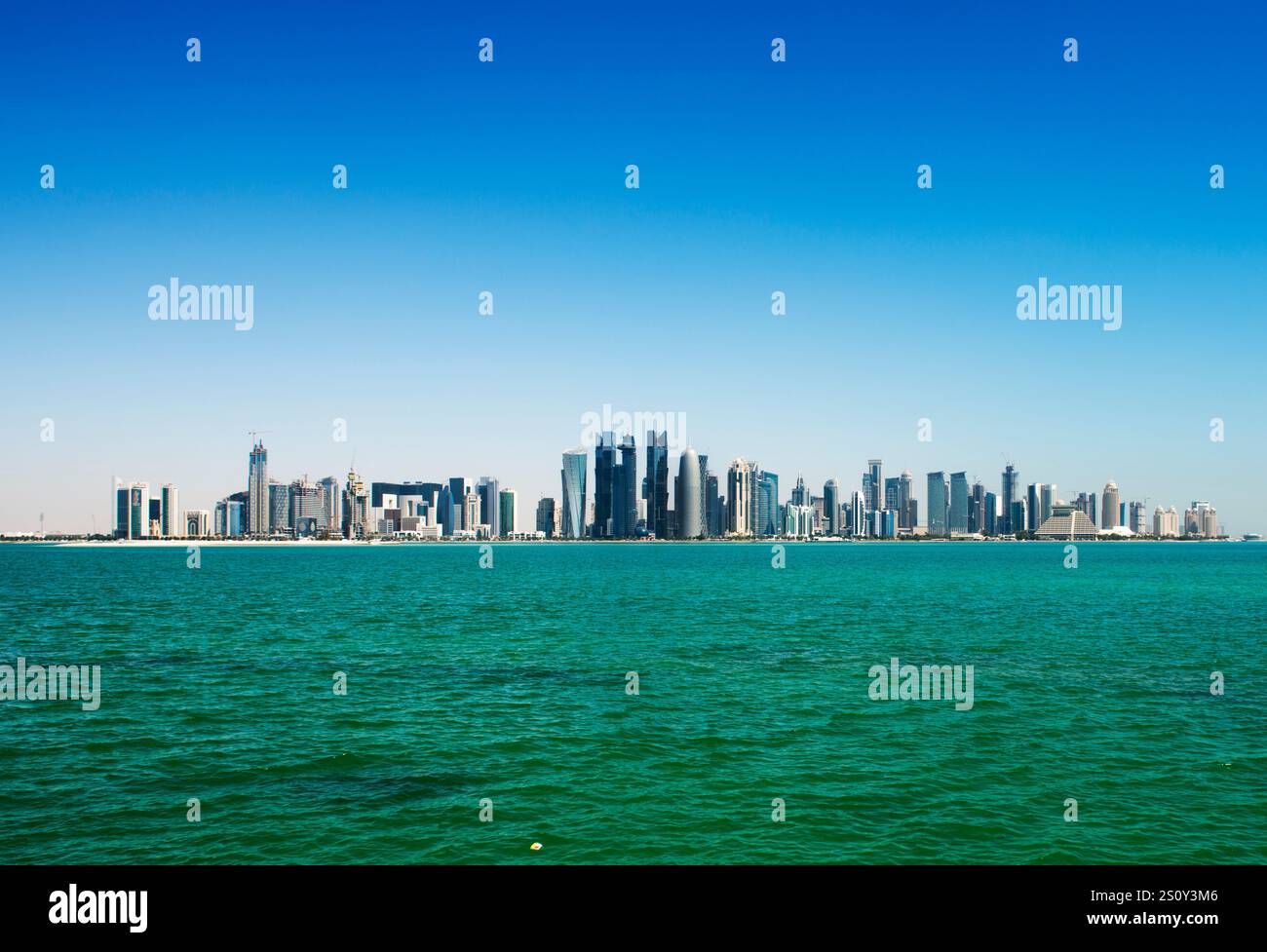 Une vue du centre financier de Doha, Qatar. Banque D'Images