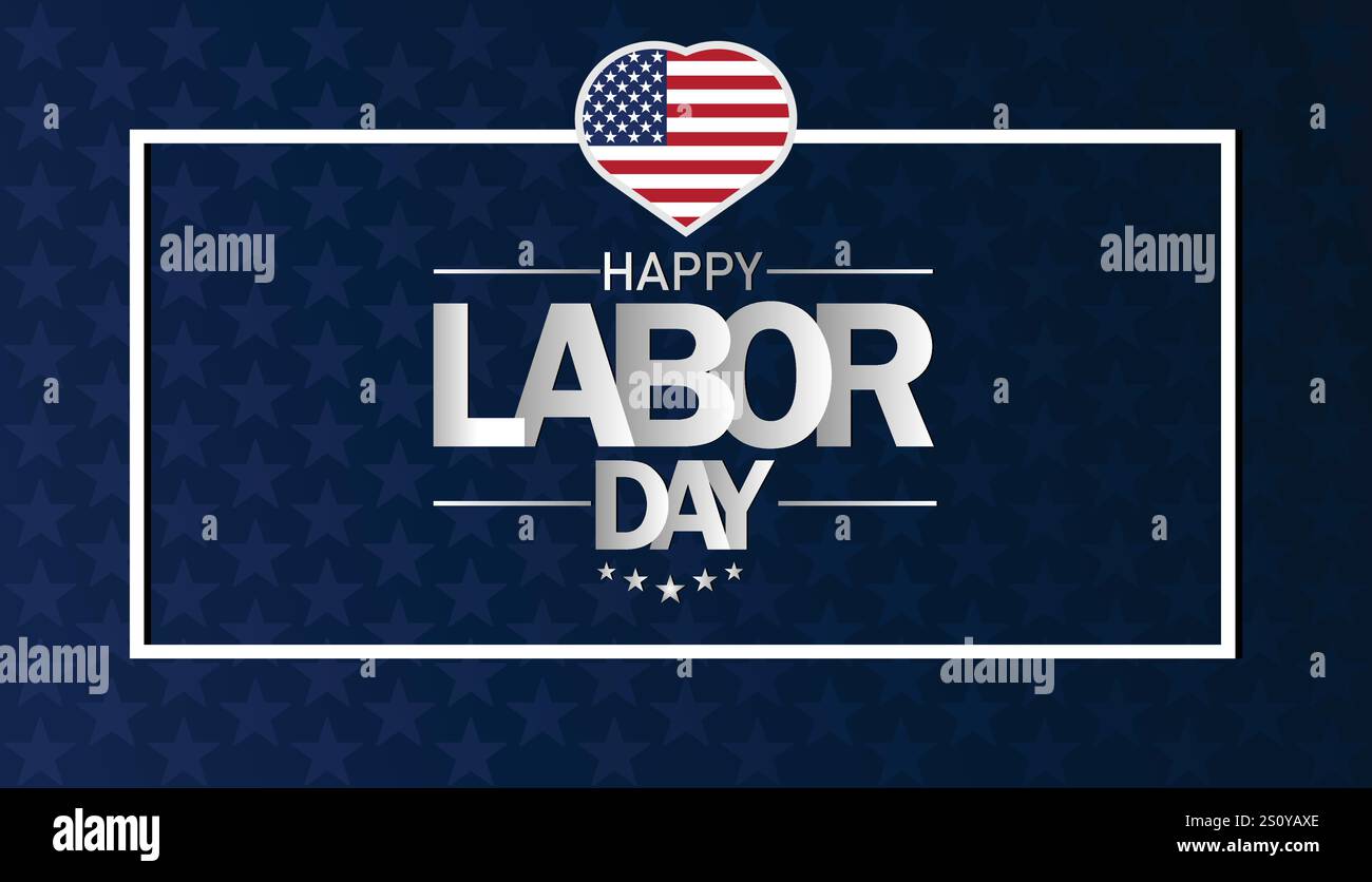 Bonne fête du travail USA. Convient pour carte de vœux, affiche et bannière Illustration de Vecteur