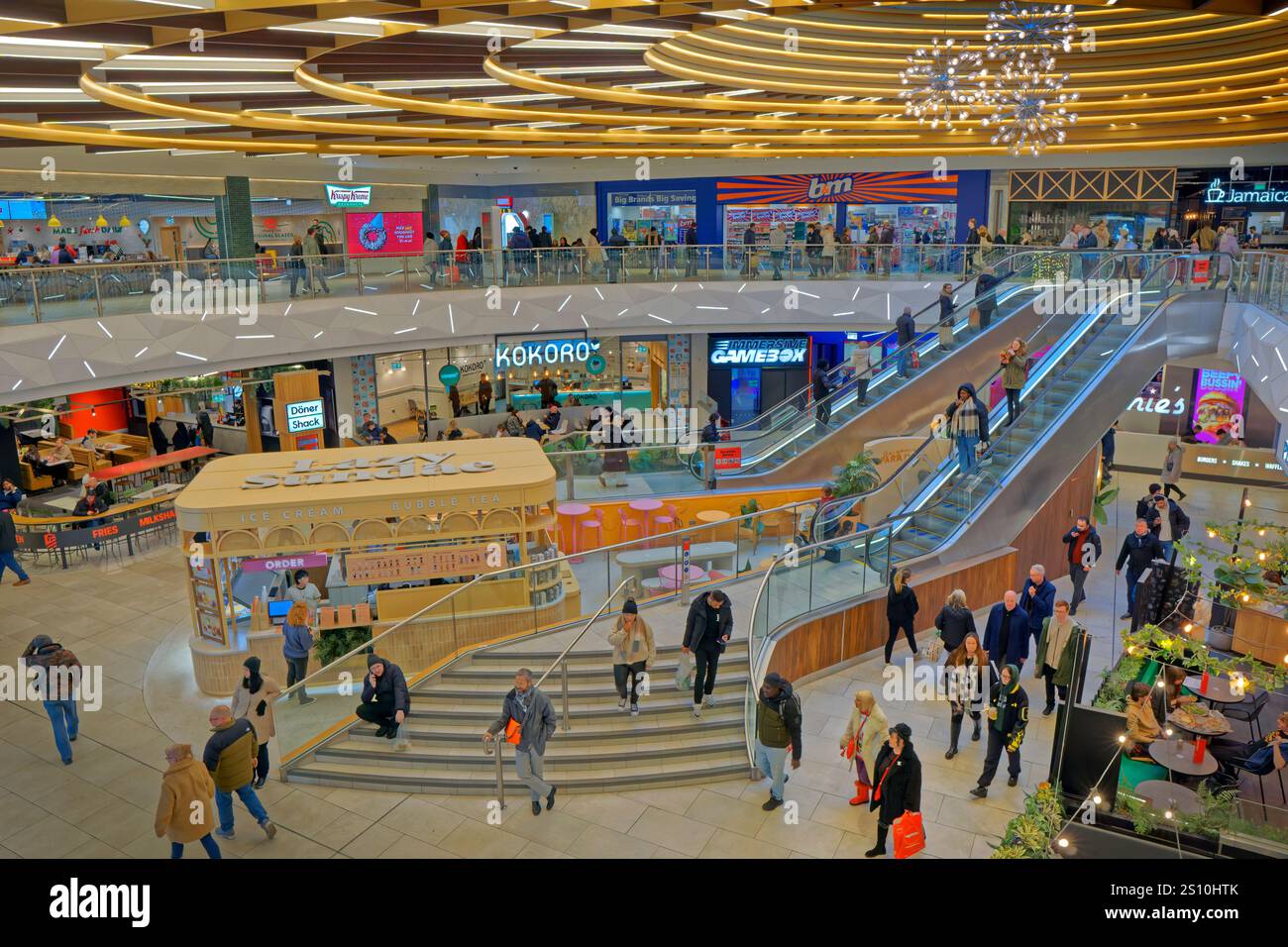 Le centre commercial Arndale dans le centre-ville de Manchester, Angleterre. ROYAUME-UNI. Banque D'Images
