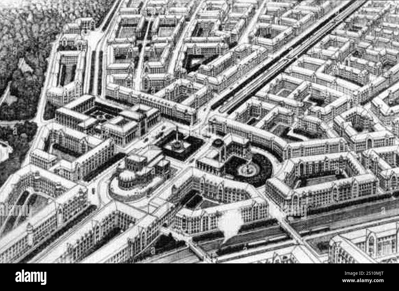 Eliel-Saarinen-Tallinn-City-Plan-2. Banque D'Images