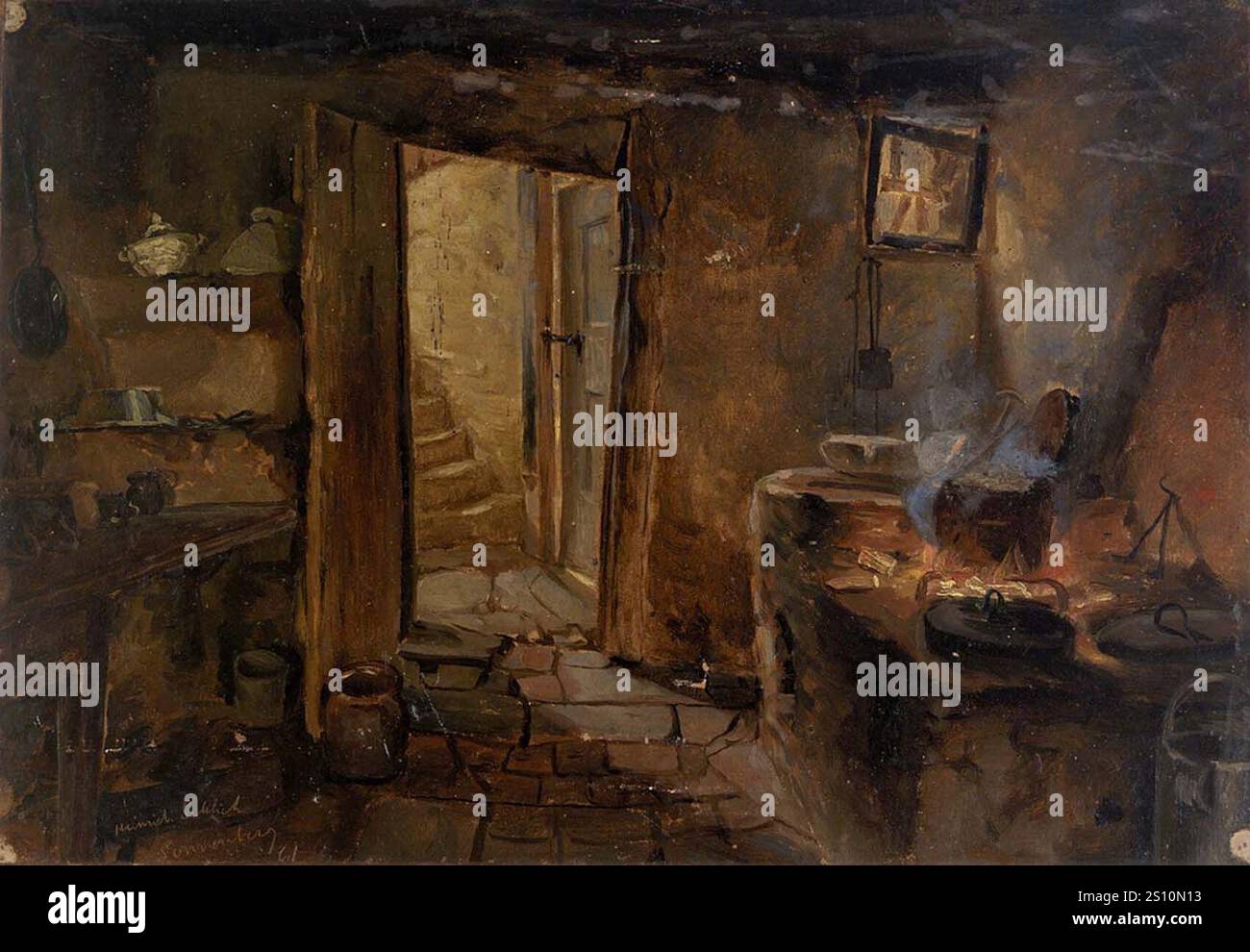 Eliphalet Frazer Andrews - intérieur d'une cuisine Banque D'Images