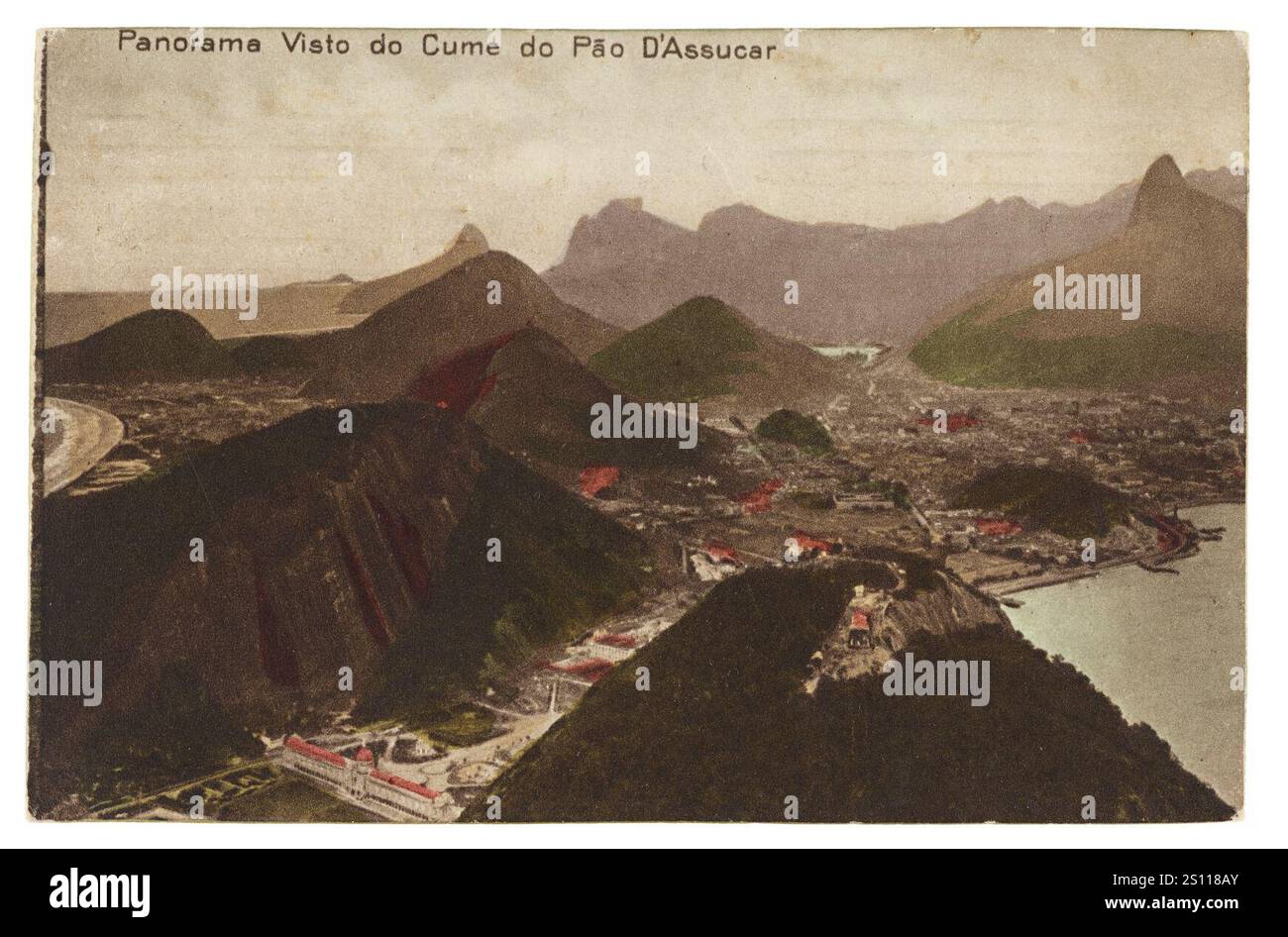 Enseada de Botafogo e Urca vistos do morro do Pão de Açúcar (001BO002). Banque D'Images