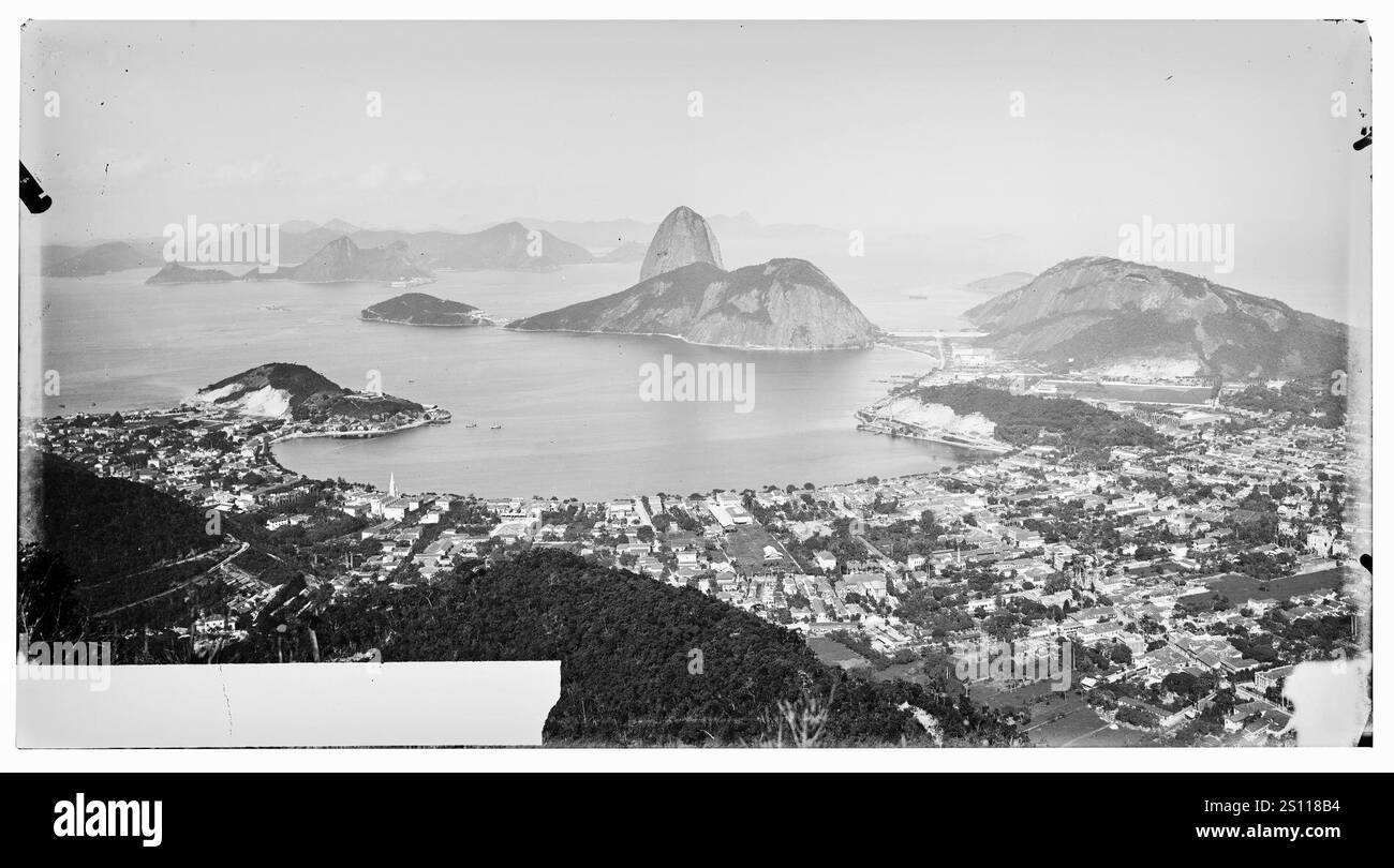 Enseada de Botafogo e o Morro do Pão de Açucar (0072137cx018-06). Banque D'Images