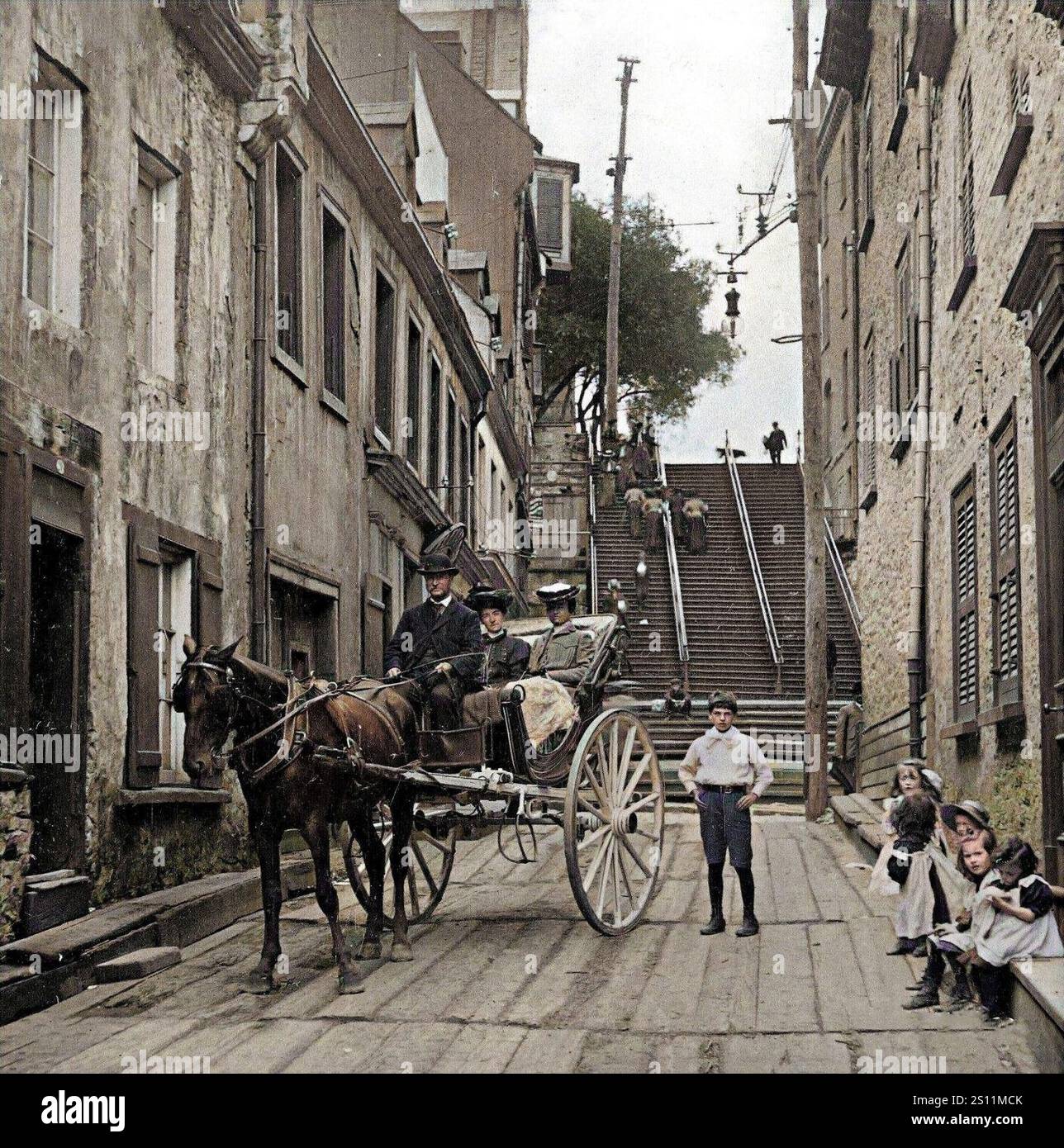 Escalier casse-cou, 1903. Banque D'Images