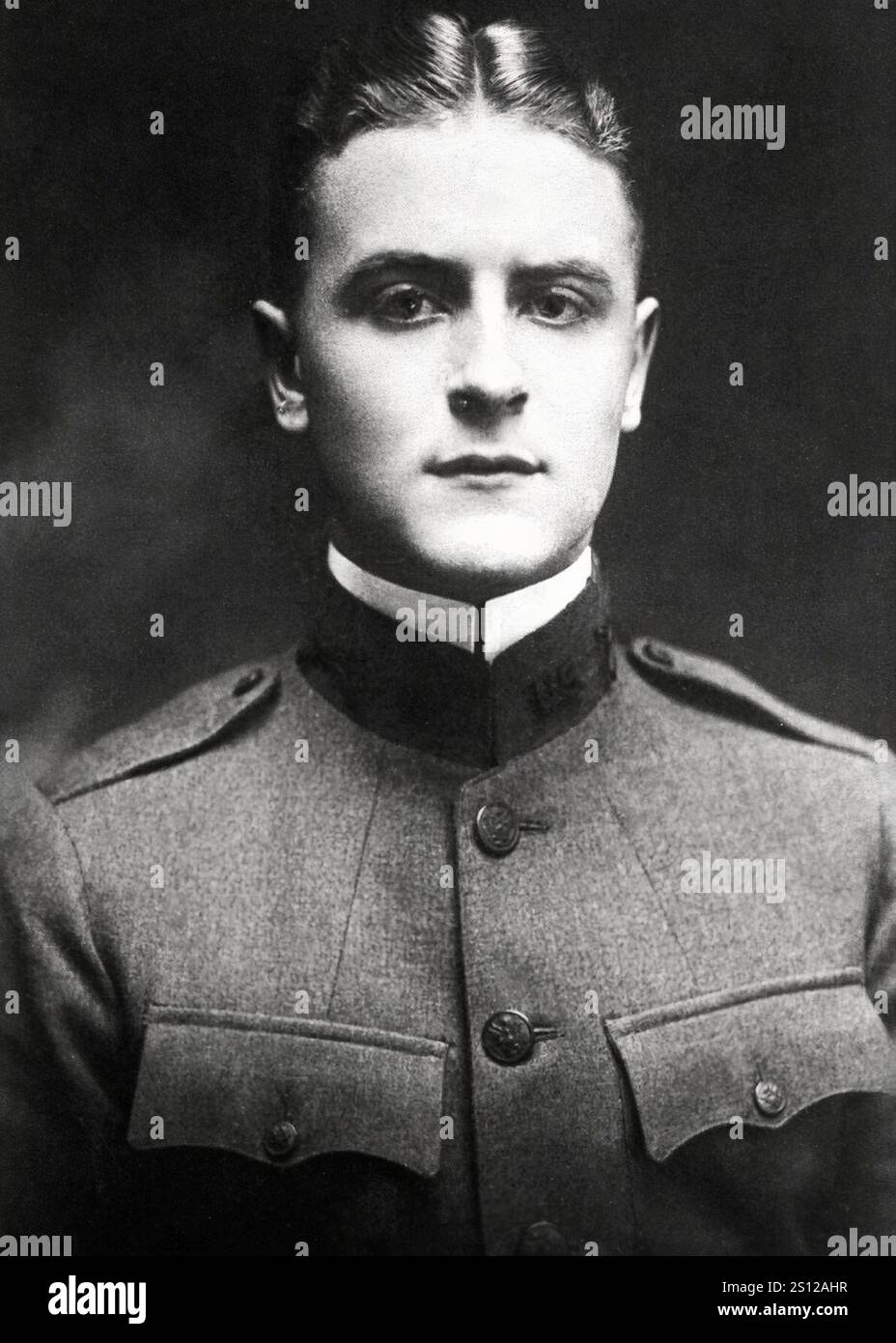 F. Scott Fitzgerald - uniforme de la première Guerre mondiale - 1917. Banque D'Images