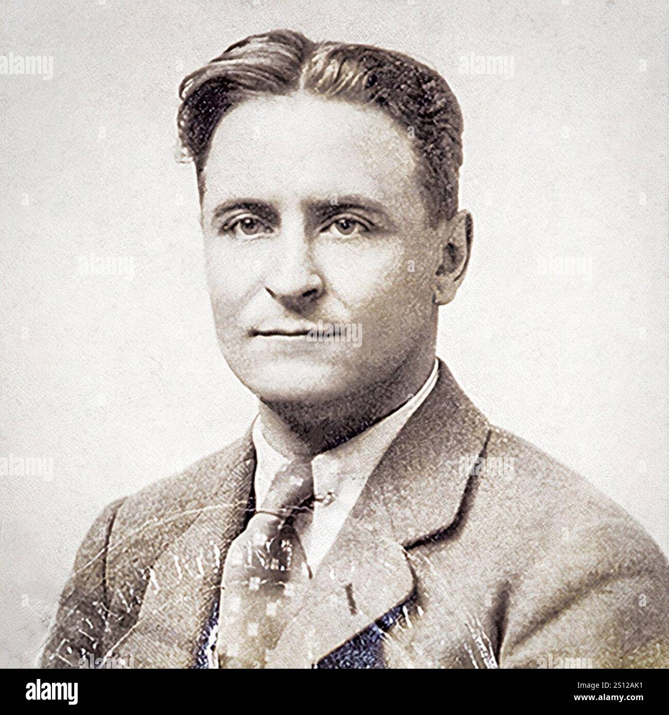 F. Scott Fitzgerald passeport photo vers 1925. Banque D'Images