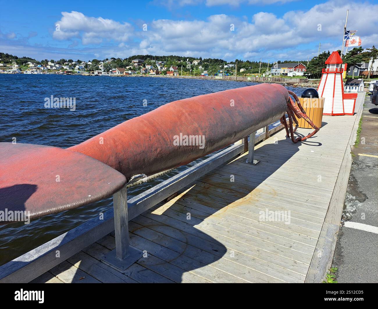 Réplique d'un calmar géant à la Dildo Brewing Company à Terre-Neuve-et-Labrador, Canada Banque D'Images