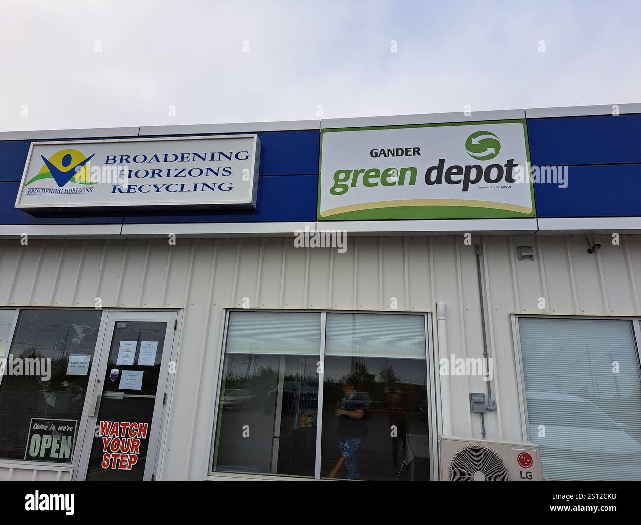 Panneau Green Depot sur Magee Road à Gander, Terre-Neuve-et-Labrador, Canada Banque D'Images