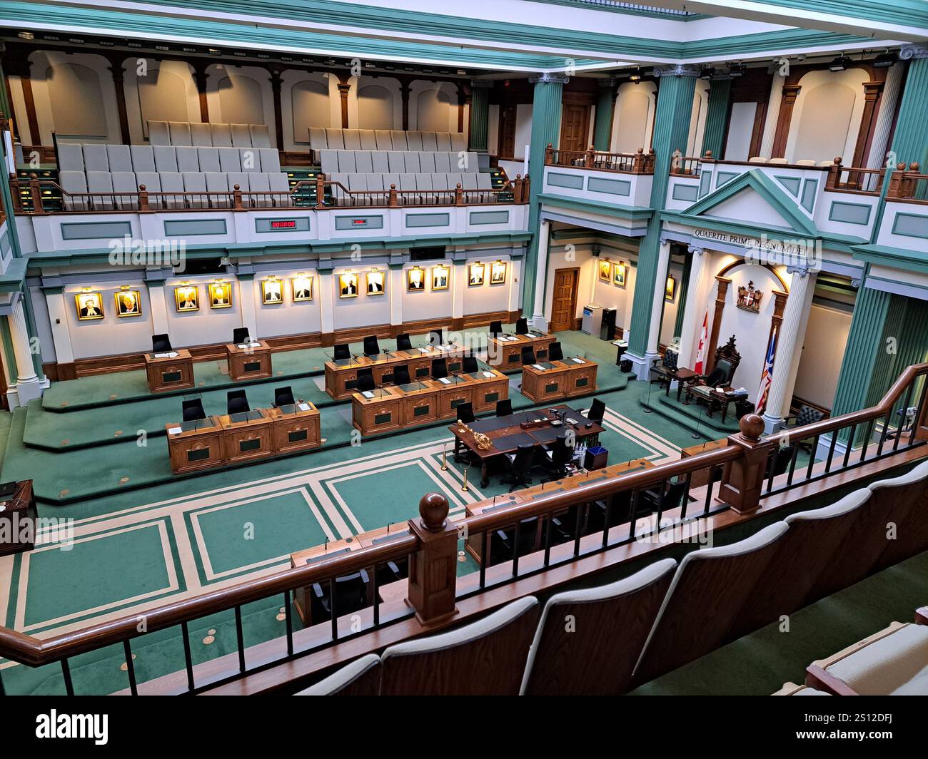 La salle de réunion à l'intérieur de l'édifice de la Confédération provinciale à St. John's, Terre-Neuve-et-Labrador, Canada Banque D'Images