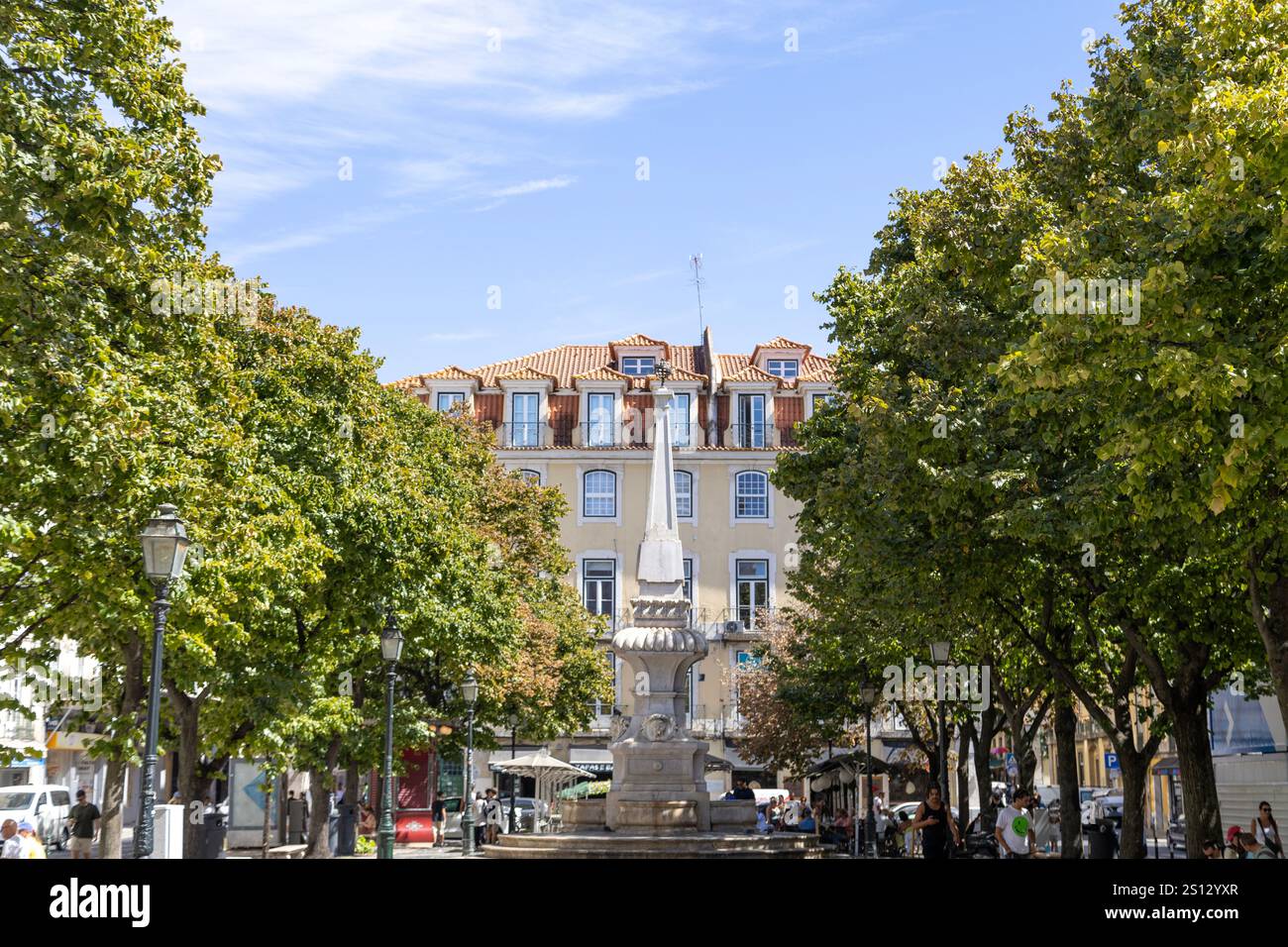 Architecture portugaise montrant le Chafariz de Sao Paulo, fontaine Saint Paul, construit en 1849 dans le centre de Lisbonne, Portugal Banque D'Images