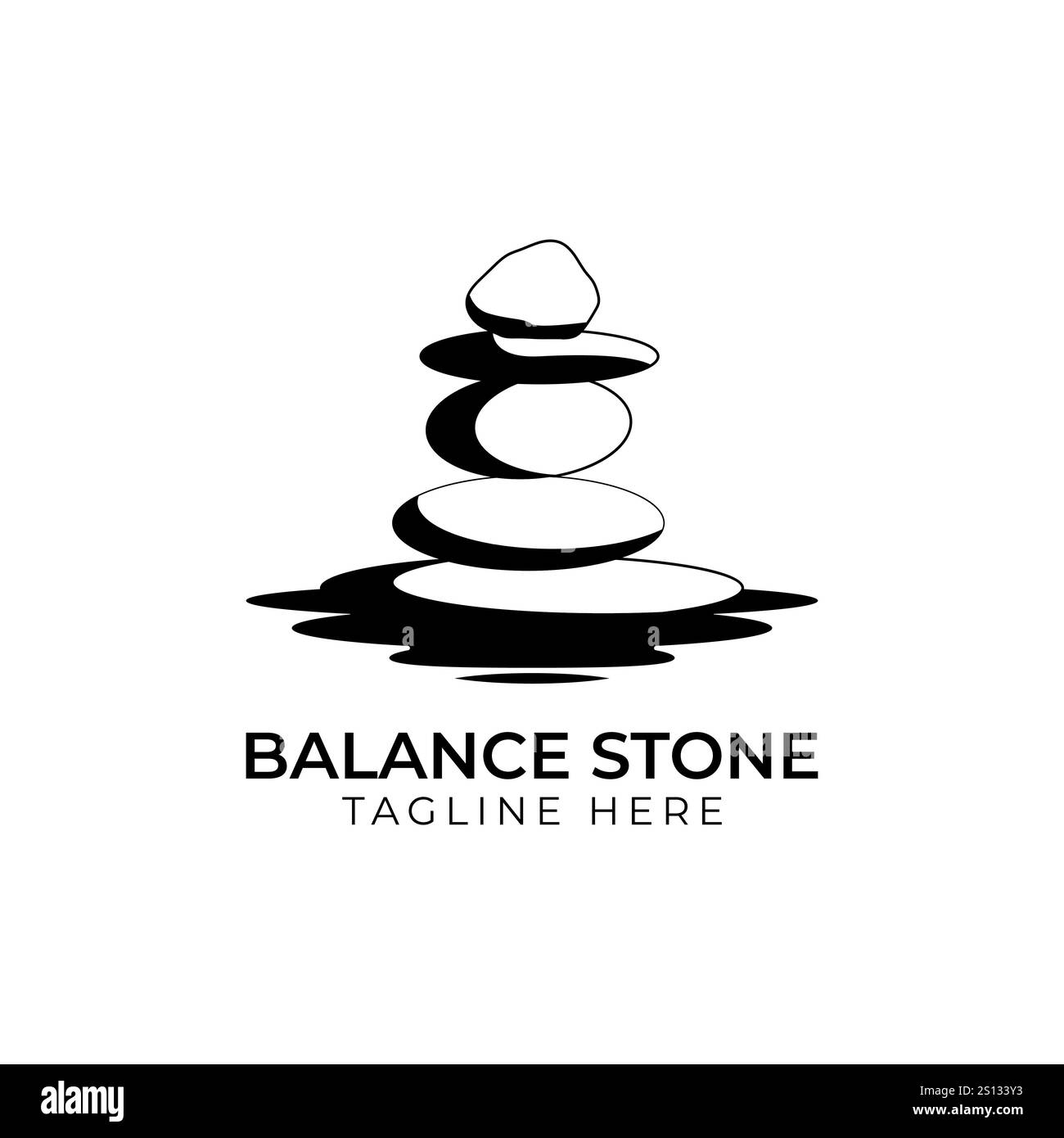 stone rock balancing logo spa wellness vector emblème design d'illustration Illustration de Vecteur stone rock balancing logo spa wellness vector emblème design d'illustration Illustration de Vecteur