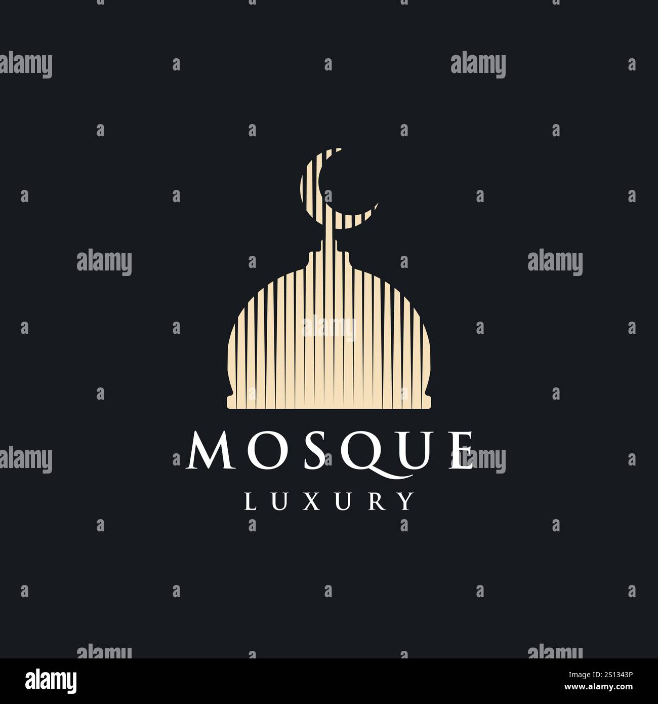 vecteur de logo de mosquée conception simple d'illustration d'icône de luxe Illustration de Vecteur