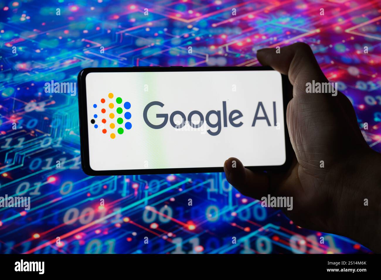 Bruxelles, Belgique. 30 décembre 2024. L'icône Google ai est affichée sur un écran mobile, dans cette illustration photo. Prise à Bruxelles, Belgique, le 30 décembre 2024. (Jonathan Raa/Sipa USA) *** strictement à des fins éditoriales *** crédit : Sipa USA/Alamy Live News Banque D'Images