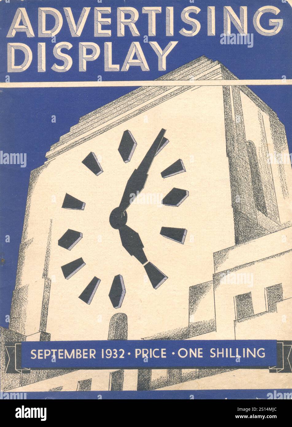 Couverture pour le magazine Advertising Display septembre 1932 Banque D'Images