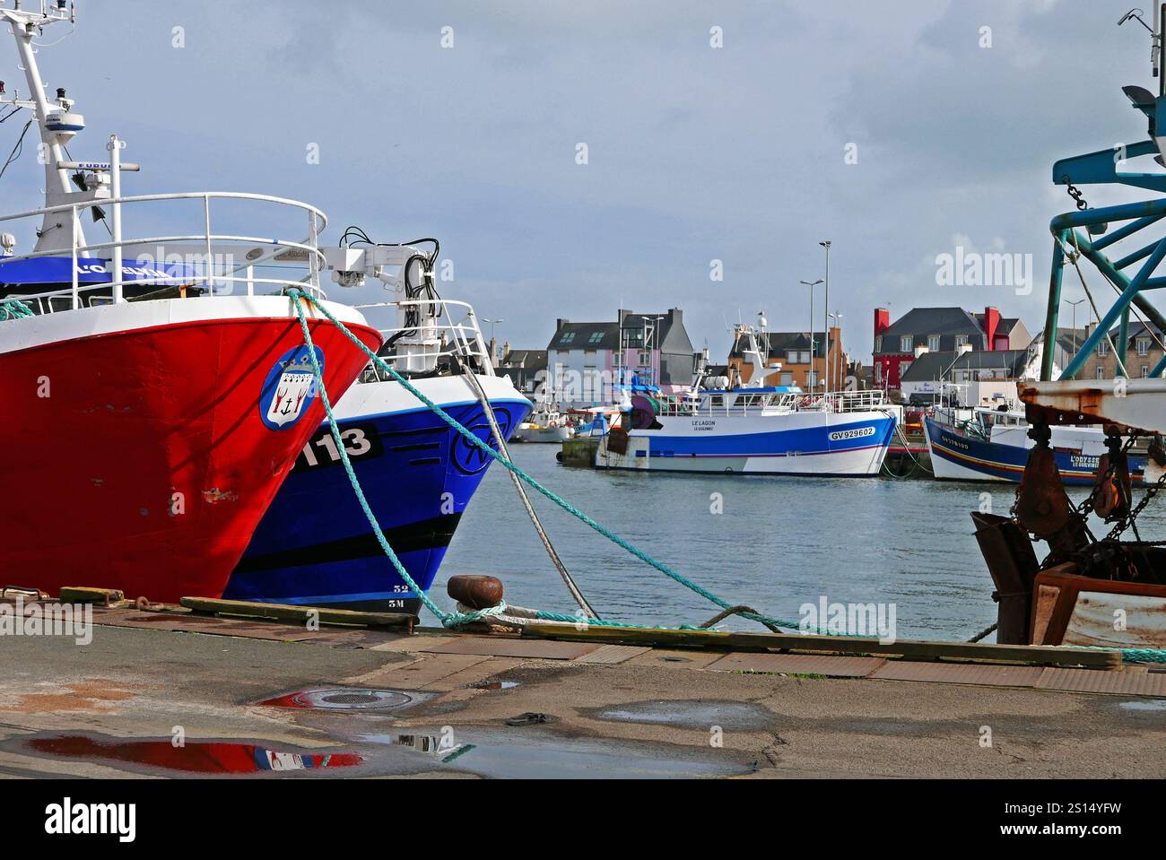Le Guilvinec, Finistère, Bretagne, France, Europe Banque D'Images