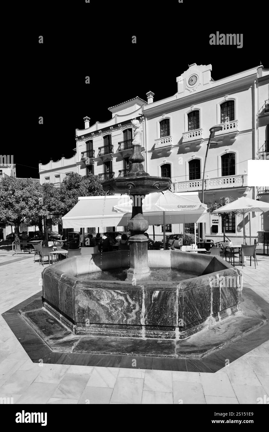 Vue sur la mairie de coin, Province de Malaga, Andalousie, Espagne Banque D'Images