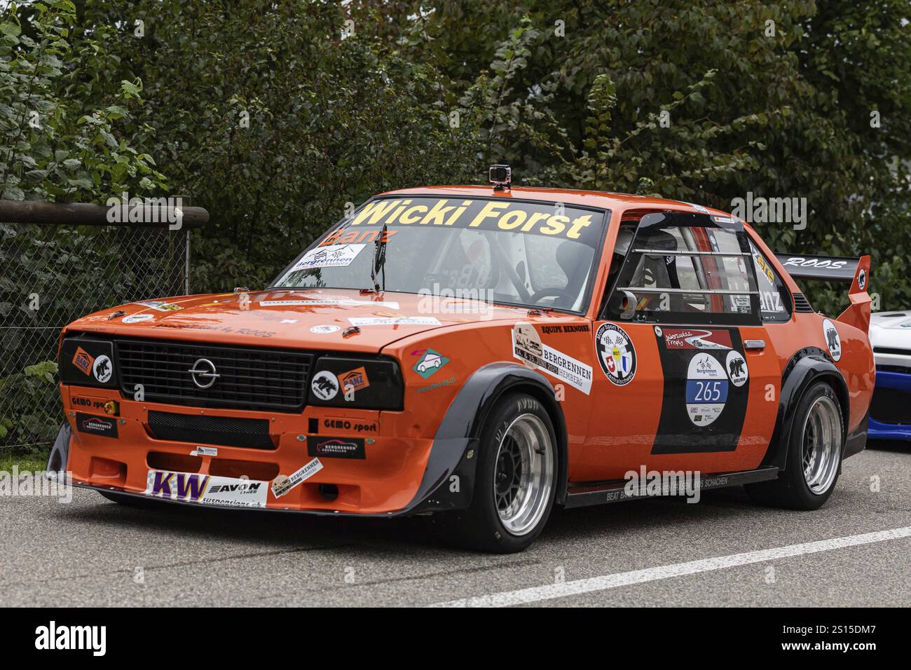 Urs Banz de Schachen, dans une Opel Ascona B 16 V, construite en 1976, 2490 cm3, 300 ch. Lors de la 1ère ascension de Malters Hill à Malters, Lucerne, Suisse, Euro Banque D'Images