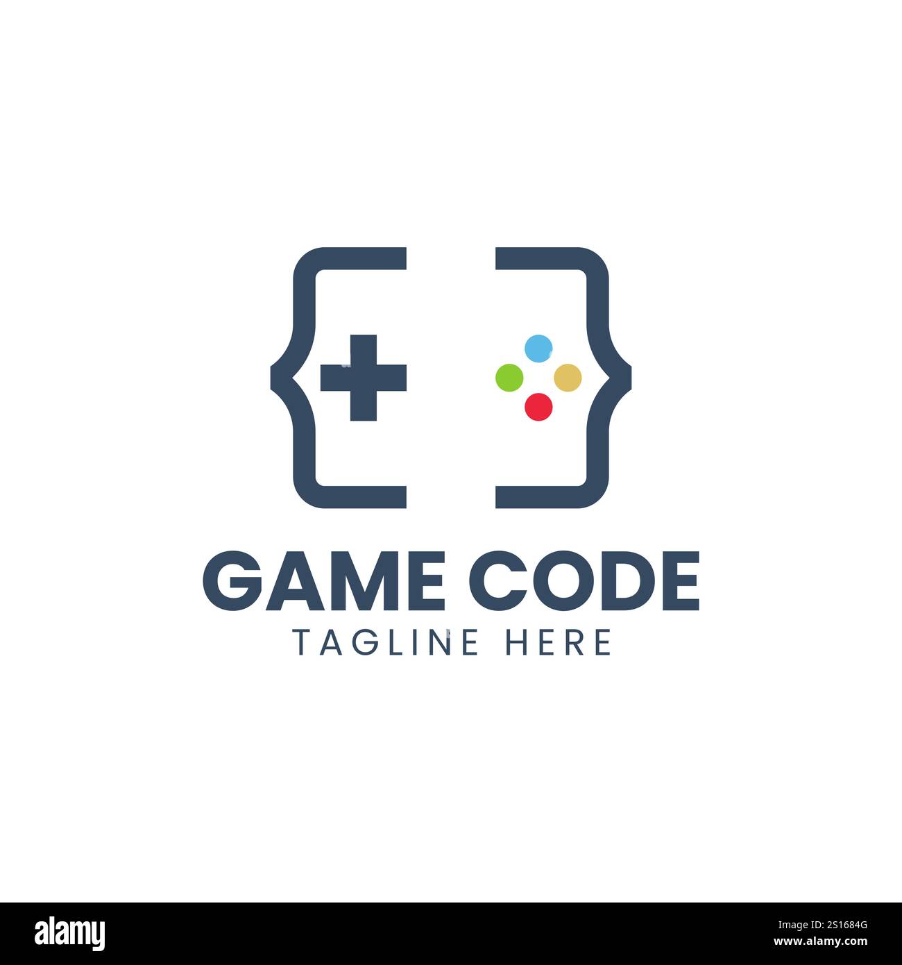 Modèle de modèle de code de jeu vecteur de conception, emblème, concept de conception, symbole créatif, icône Illustration de Vecteur