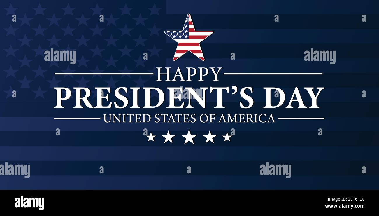 Joyeux jour de la présidence arrière-plan moderne. États-Unis d'Amérique Illustration de Vecteur