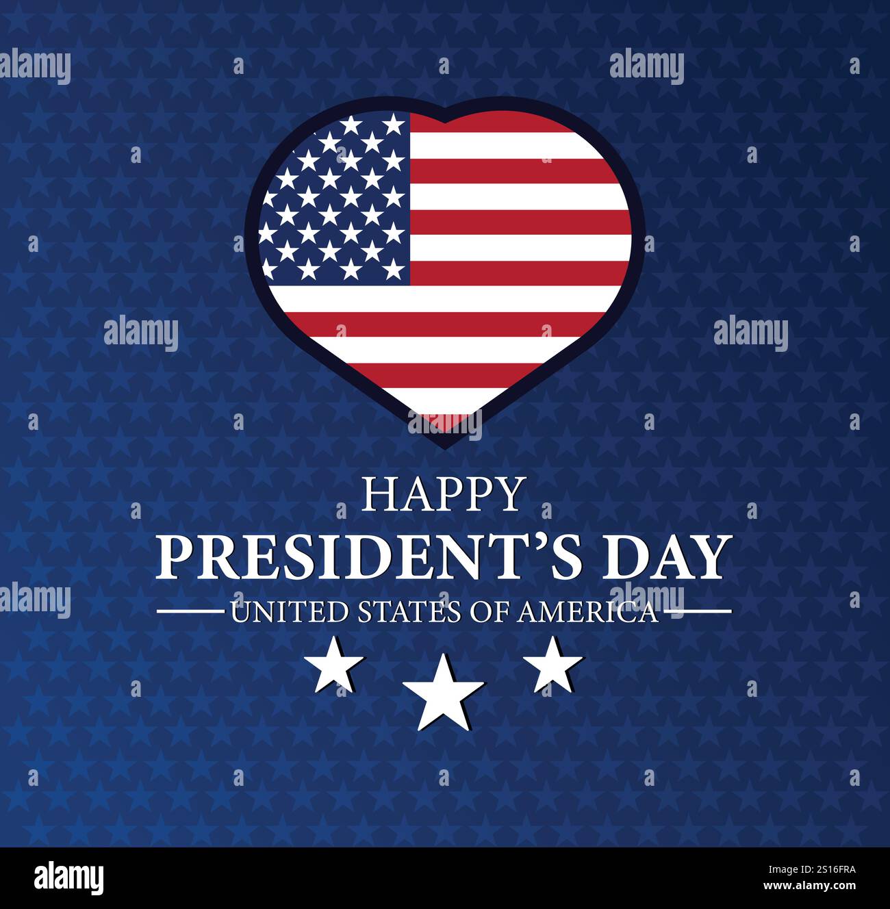 Bonne fête du Président. États-Unis d'Amérique. Concept de vacances. Modèle pour fond, bannière, carte, affiche avec inscription de texte Illustration de Vecteur