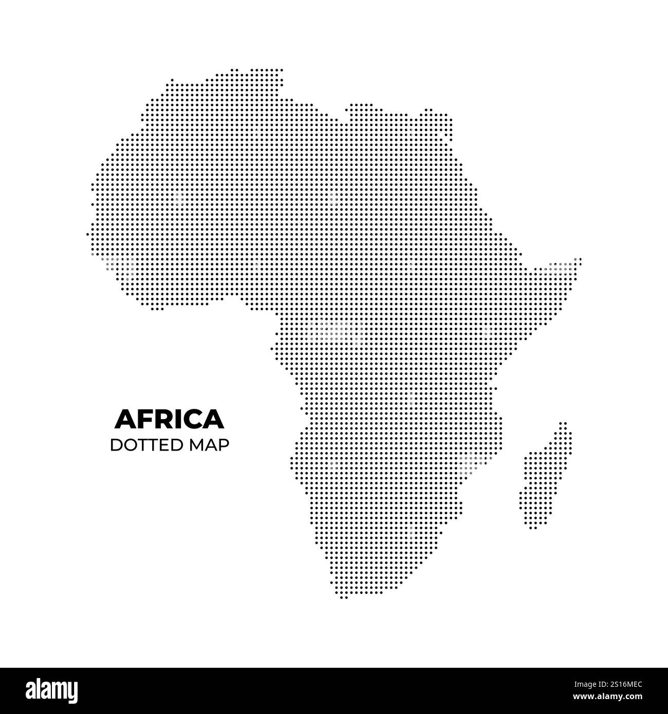 vecteur d'illustration de carte afrique pointillée noire Illustration de Vecteur