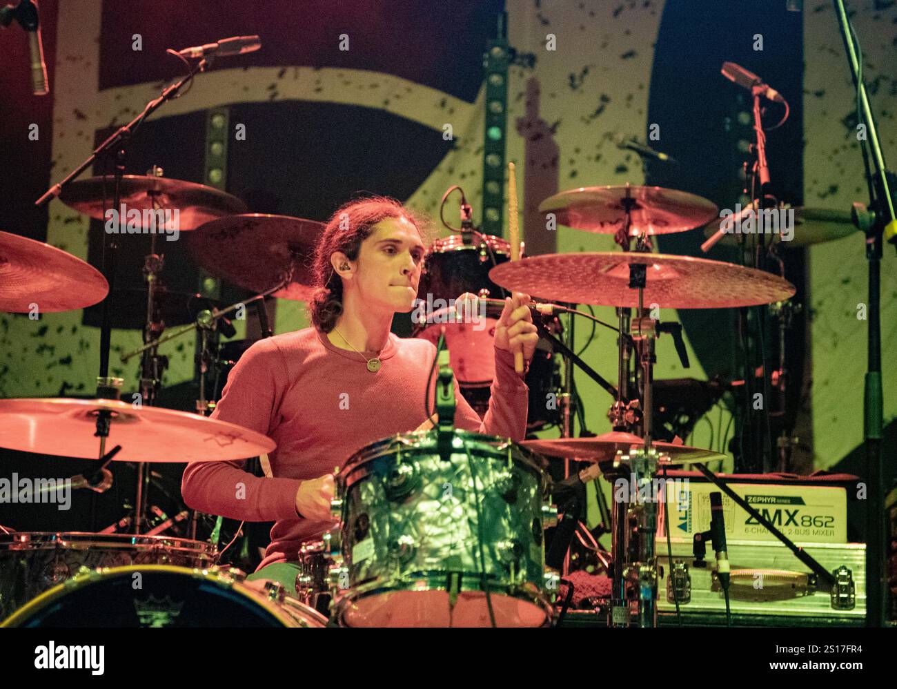 Waterparks (batteur Otto Wood) jouant en direct au Birmingham O2 Institute, le 27 août 2016 Banque D'Images
