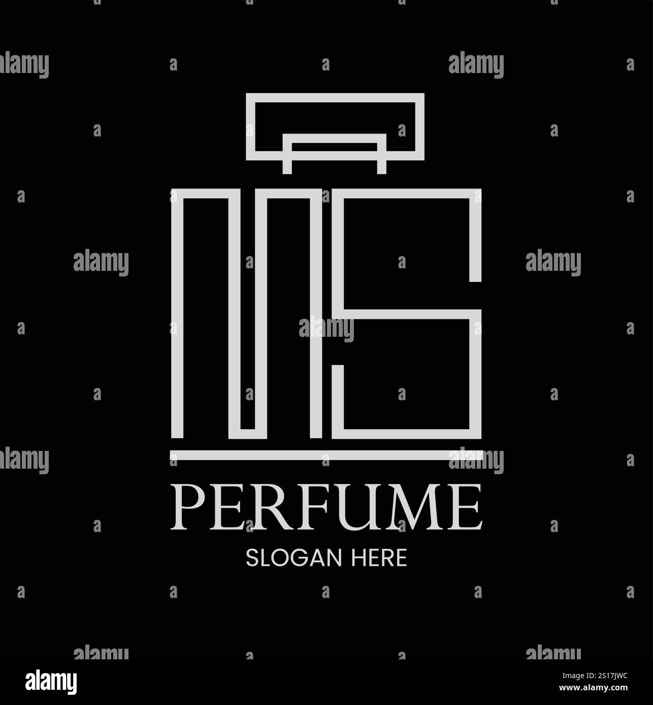 Lettre MS SM logo design vector initiales lettre MS logo design inspiration, vecteur de logo de parfum élégant simple, icônes d'inspirations de bouteille de parfum. Illustration de Vecteur