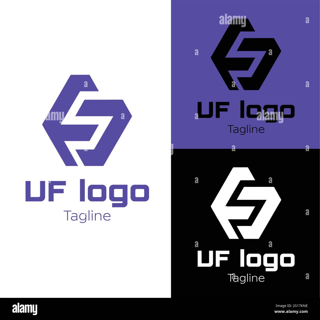 Lettre logo UF, monogramme UF, logo UF initial, logo UF, icône, vecteur. Illustration de Vecteur