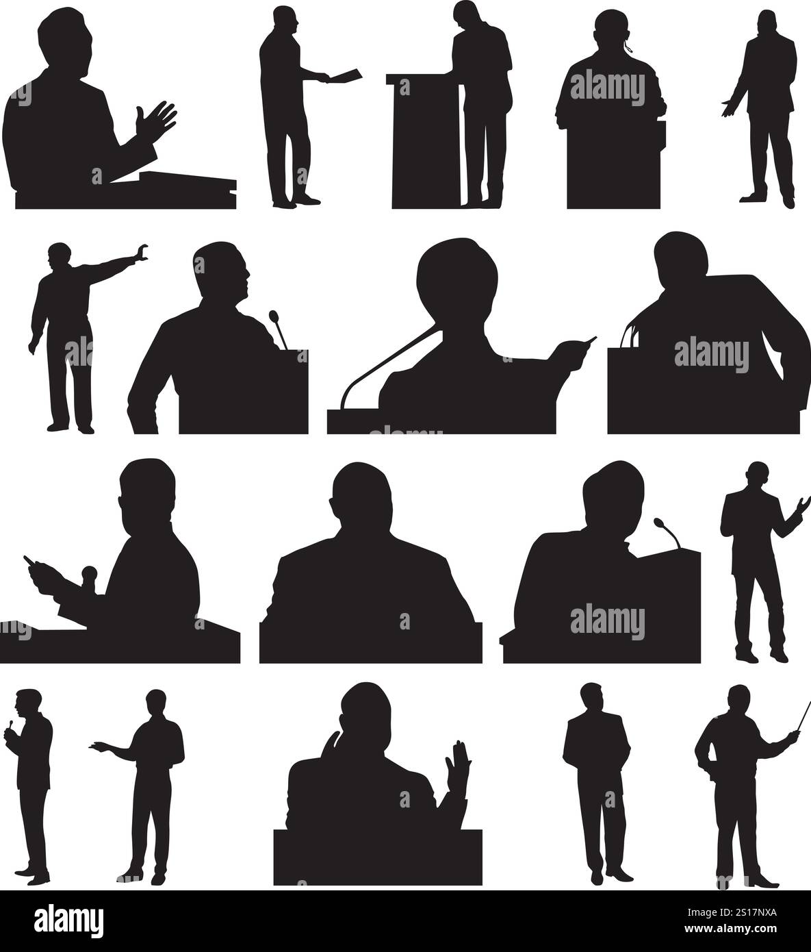 Silhouette de tuteur et conférencier Illustration de Vecteur