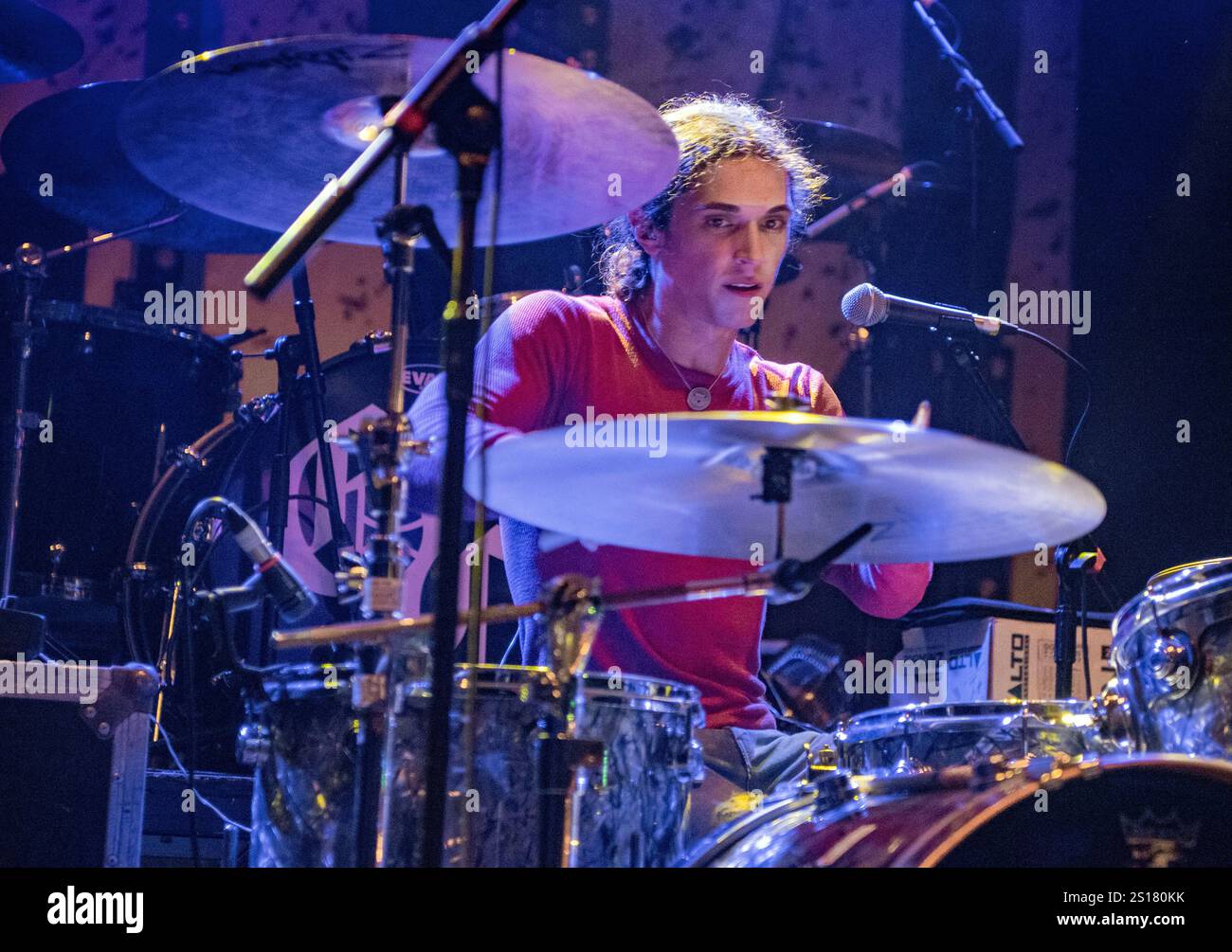 Waterparks (batteur Otto Wood) jouant en direct au Birmingham O2 Institute, le 27 août 2016 Banque D'Images