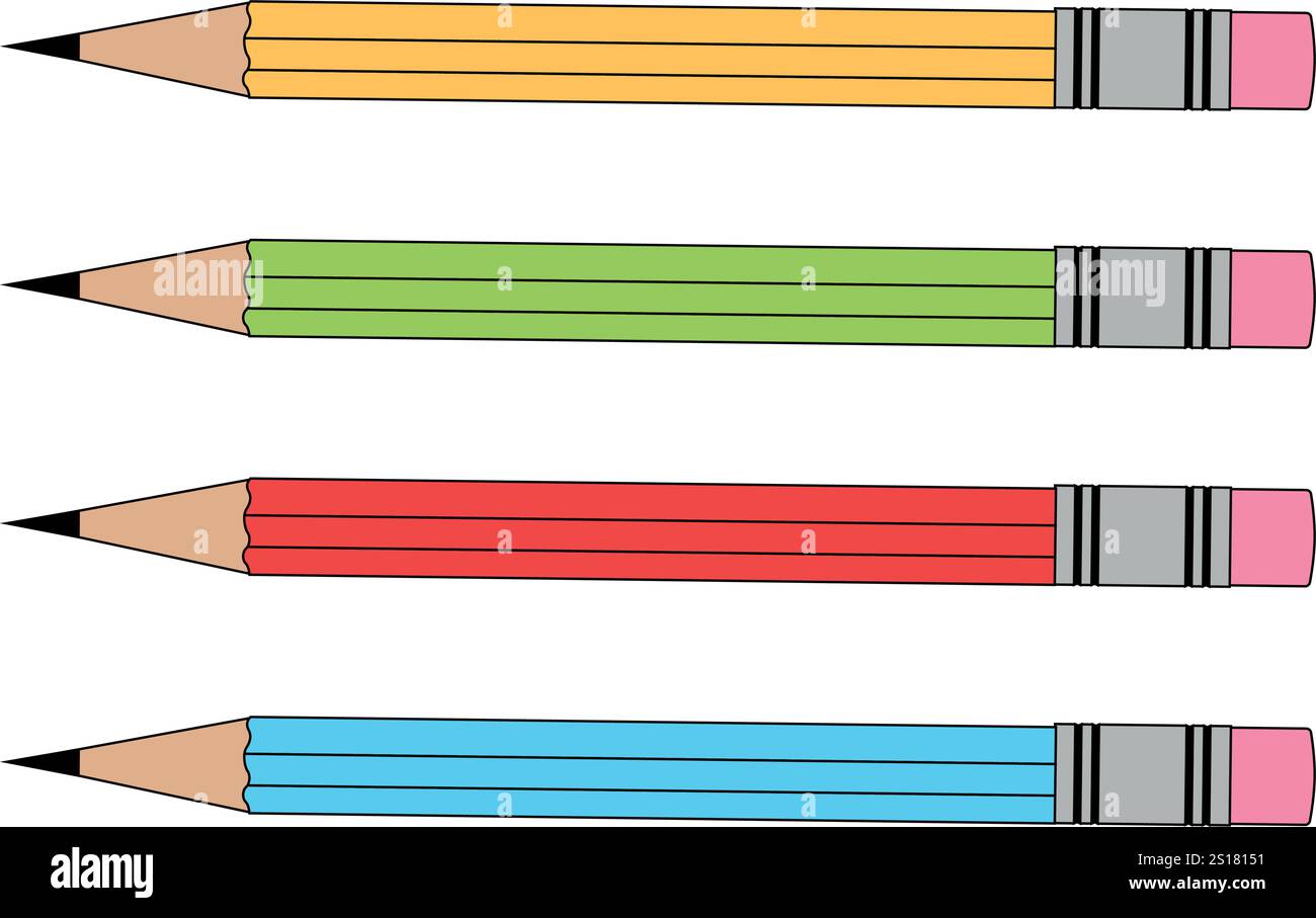 Jeu d'icônes de crayon. pour le concept mobile et la conception web. illustration vectorielle. Illustration de Vecteur